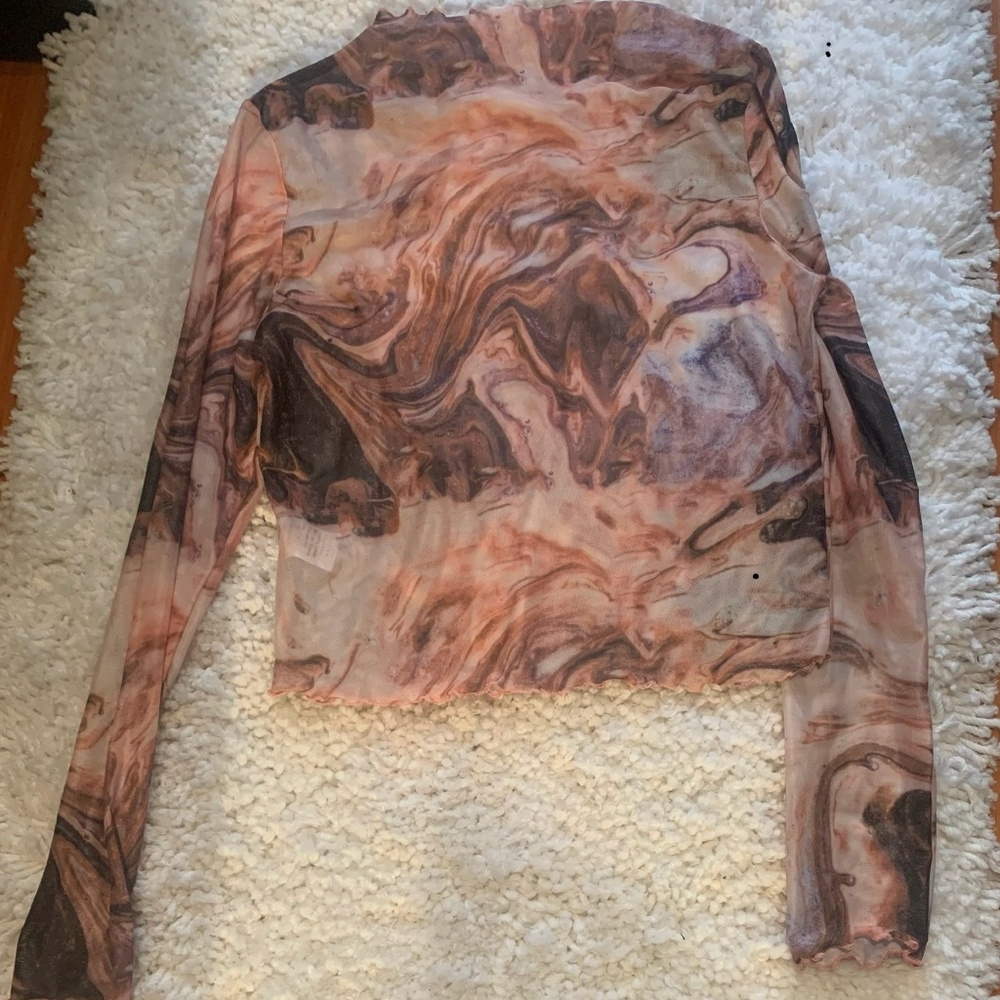 SHEIN Transparent Print Blouse